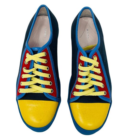 Marc Jacobs Spring 2004 RTW Colorblock Sneakers Size US 7 EU 37.5 NWOB - Picture 4 of 9